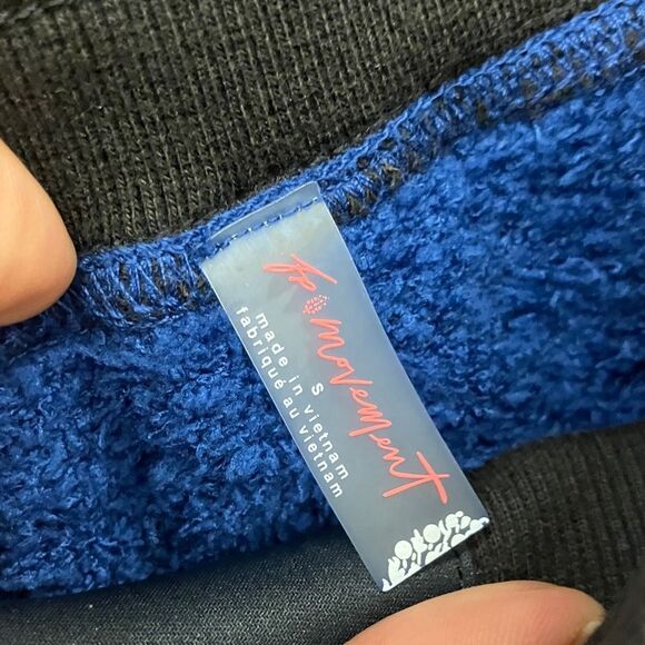 Free people movement cuddle up prep school blue Cozycore jogger pants NEW - Picture 10 of 13